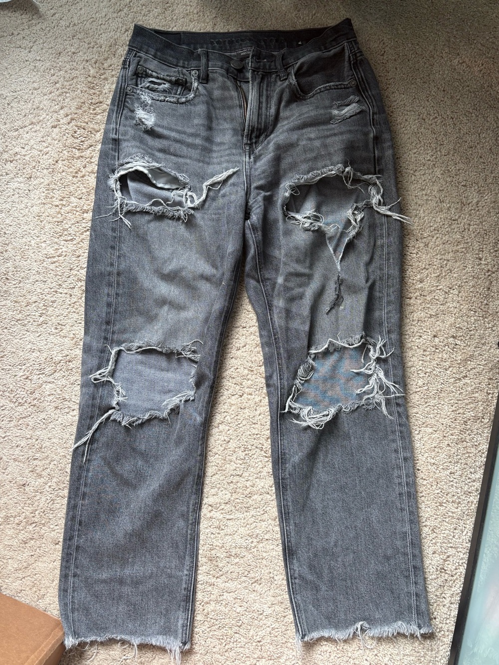 Distressed Black Ripped Jeans